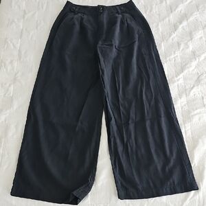 Madewell Black Wide-Leg Trousers